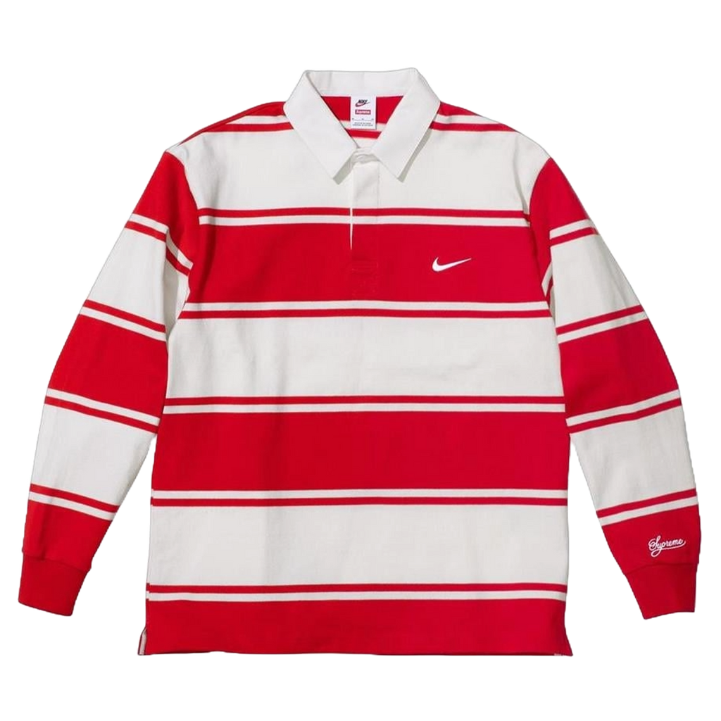 Supreme x Nike Stripe Rugby 'Red White'