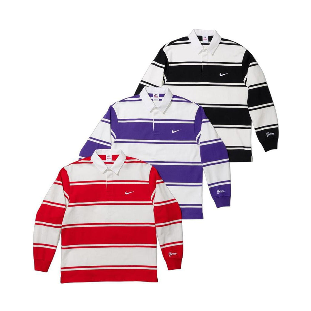 Supreme x Nike Stripe Rugby 'Red White'