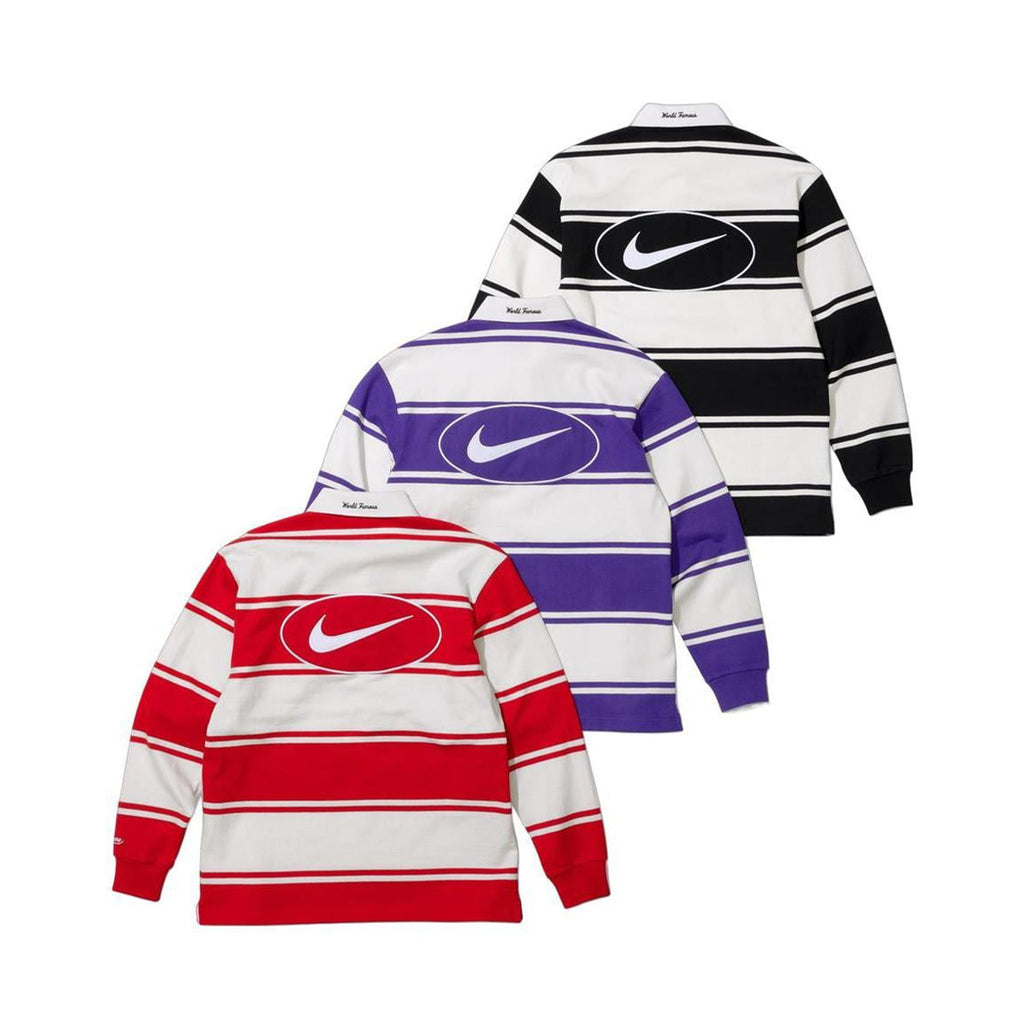 Supreme x Nike Stripe Rugby 'Red White'