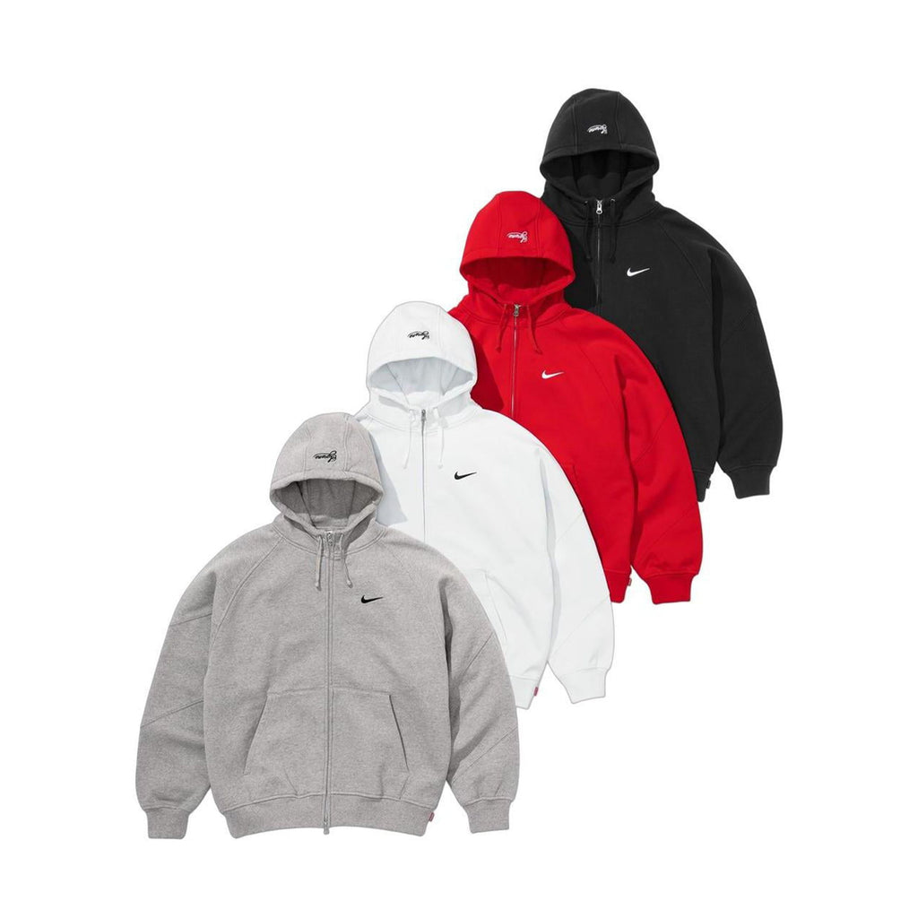 Supreme x Nike Zip-Up Hooded Sweatshirt 'White'