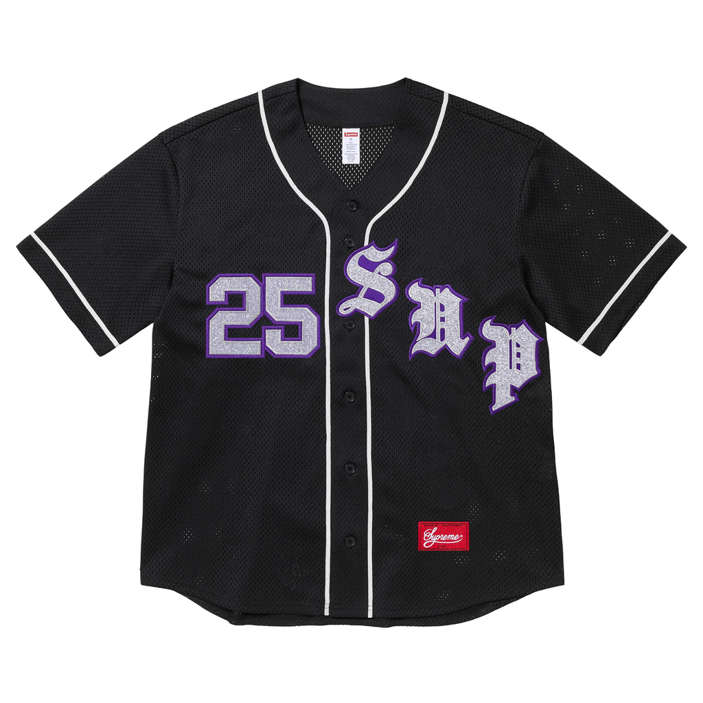 Supreme Old English Baseball Jersey 'Black'