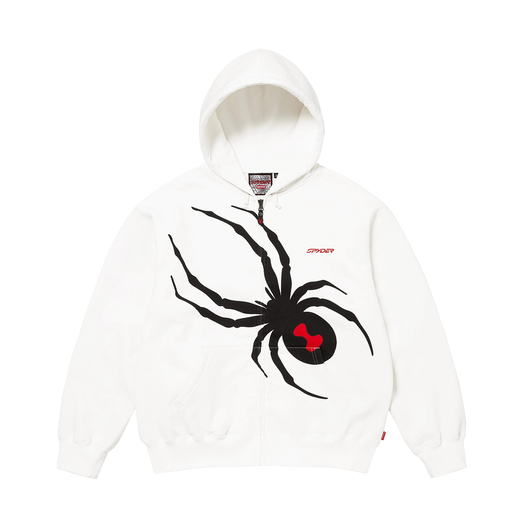 Supreme x Spyder Zip Up Hooded Sweatshirt 'White'