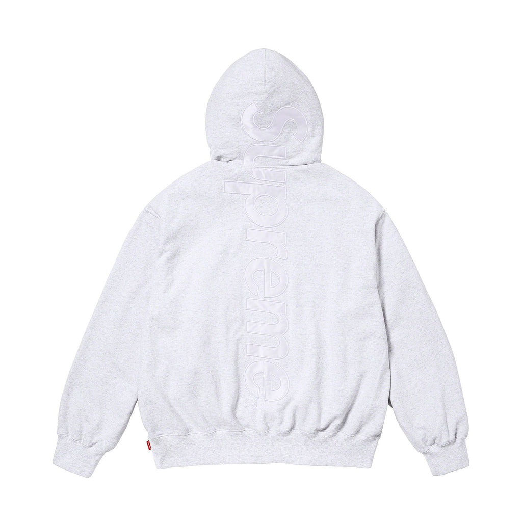 Supreme Satin Appliqué Hoodie 'Ash Grey'