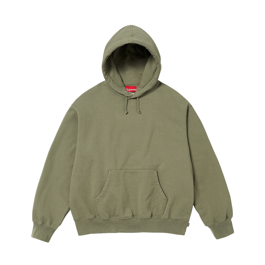 Supreme Satin Appliqué Hoodie 'Light Olive'
