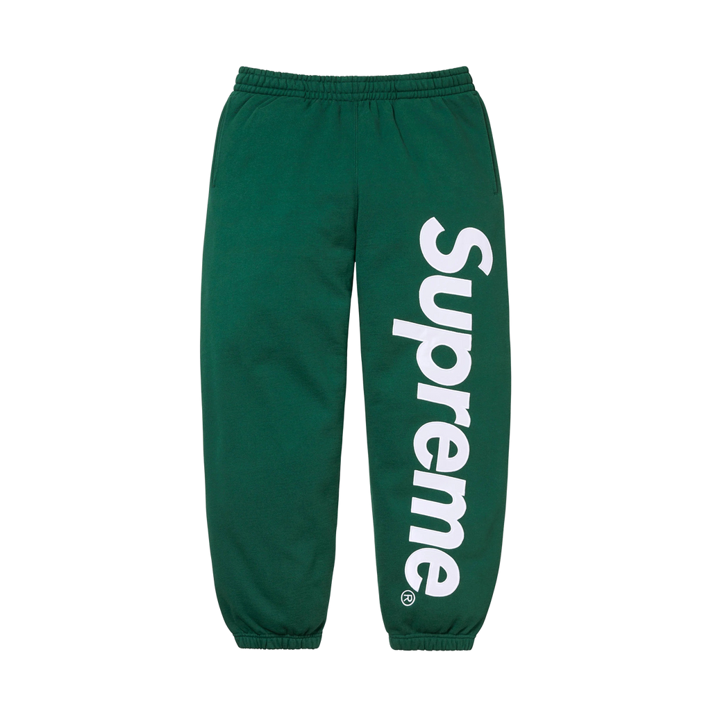 Supreme Satin Appliqué Sweatpant 'Dark Green'