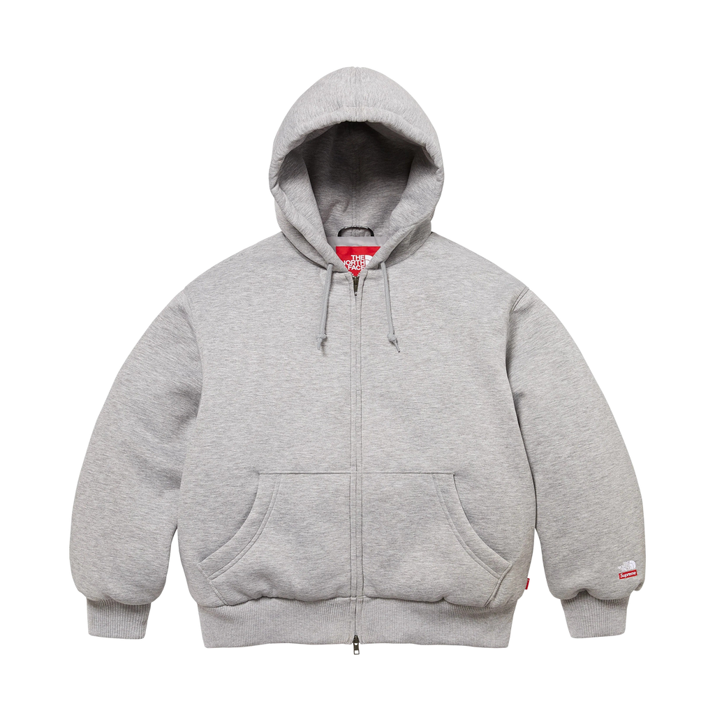 Supreme x The North Face Zip Up Hooded Sweatshirt 'Grey'