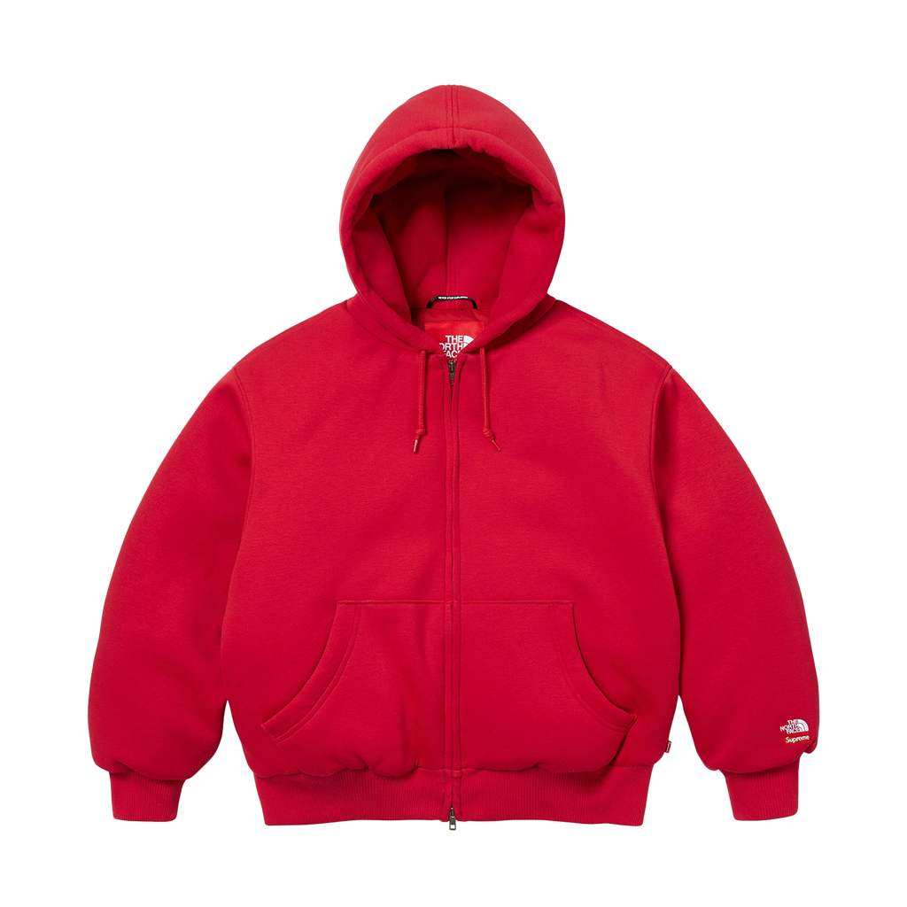 Supreme x The North Face Zip Up Hooded Sweatshirt 'Red'