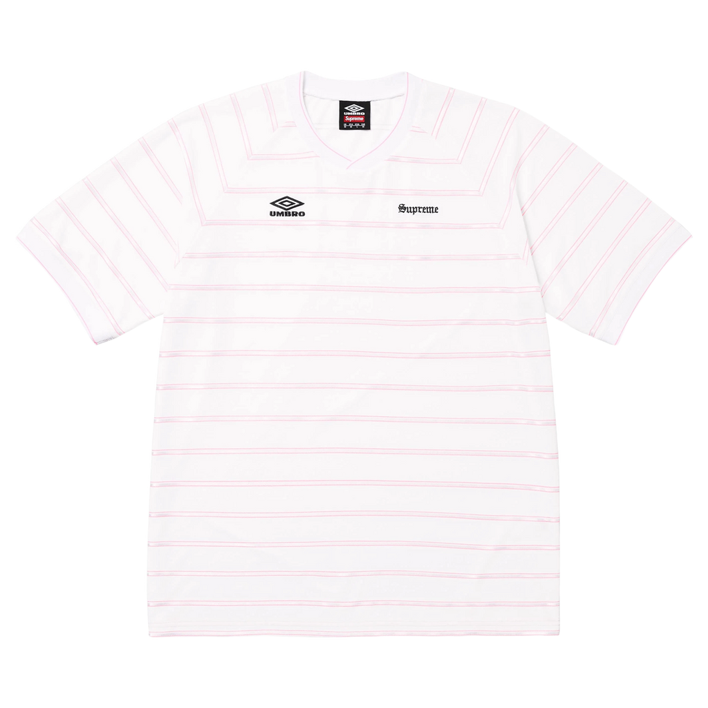Supreme x Umbro Stripe Soccer Jersey 'White'