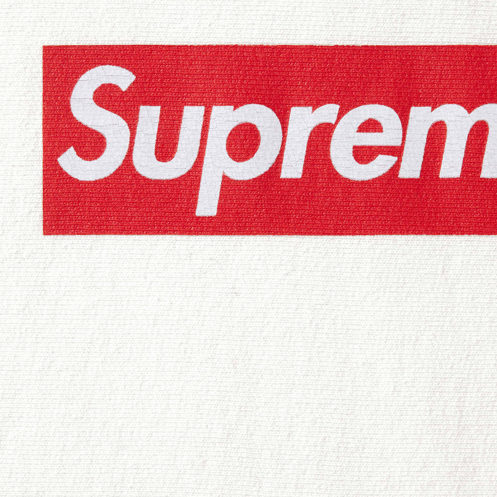Supreme Washed Box Logo Crewneck 'White' (SS25)