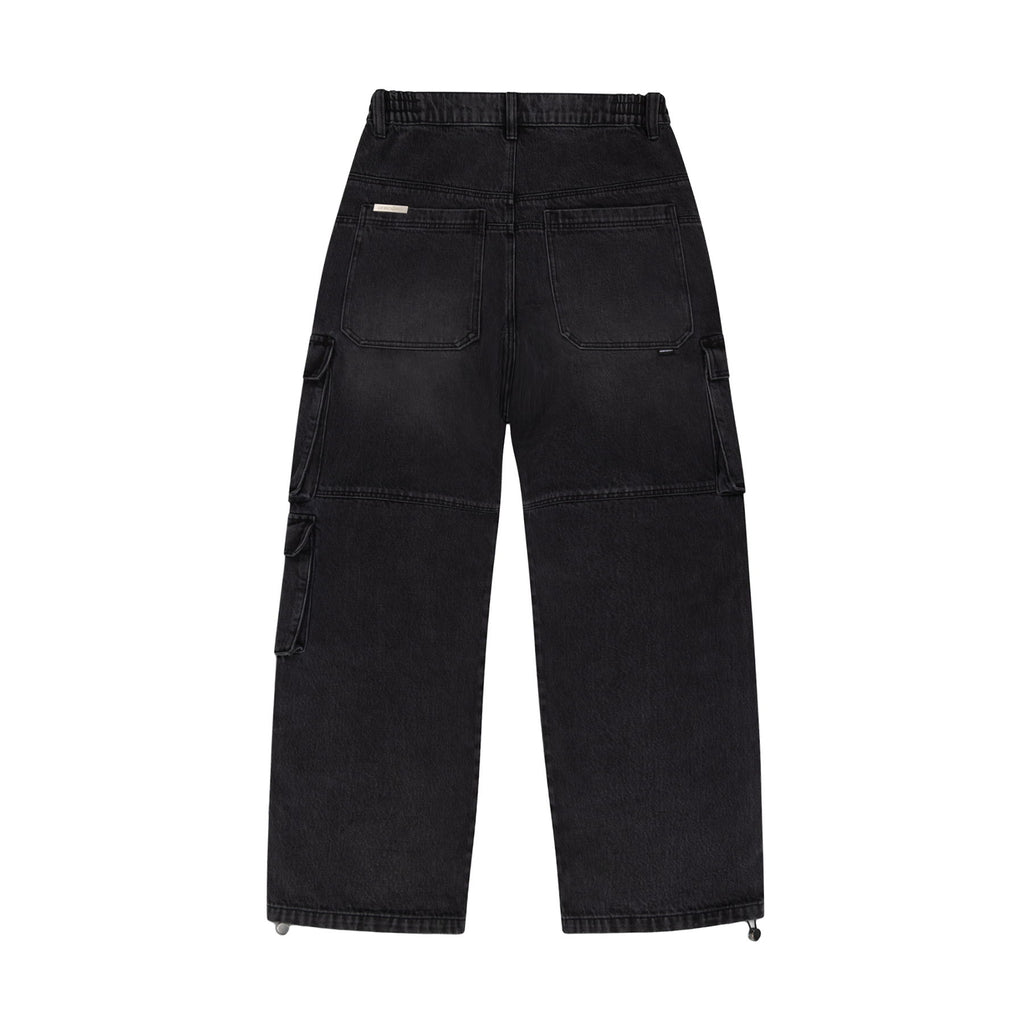 Unknown Black Striped Denim Cargos