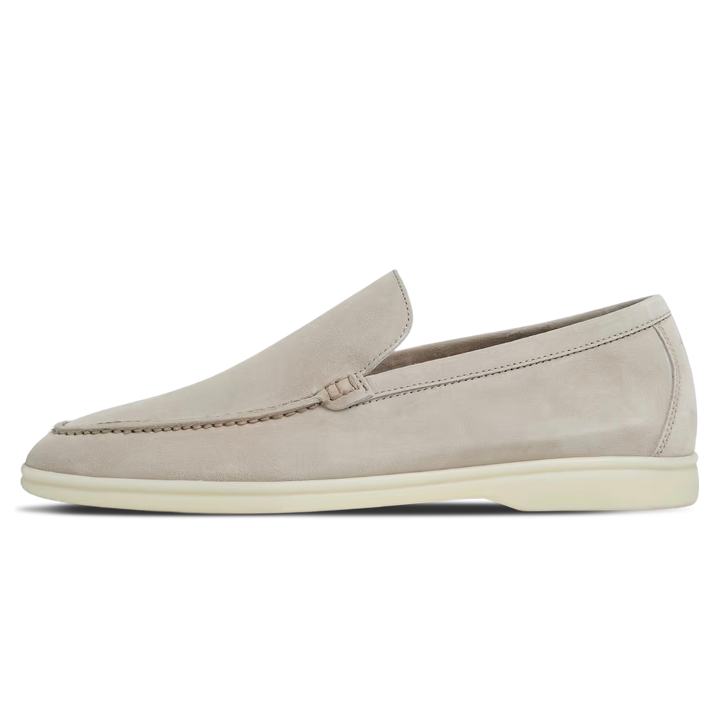 LORO PIANA Summer Walk Suede Loafers 'Sand'