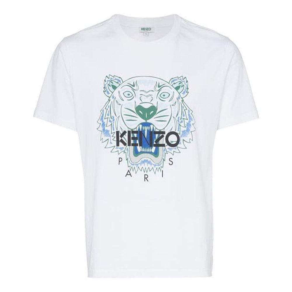 Kenzo Cotton Tiger Logo T-Shirt White - Kick Game