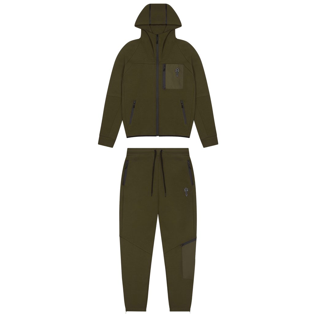 Trapstar Chenille Decoded Zip Tracksuit-Olive - Kick Game
