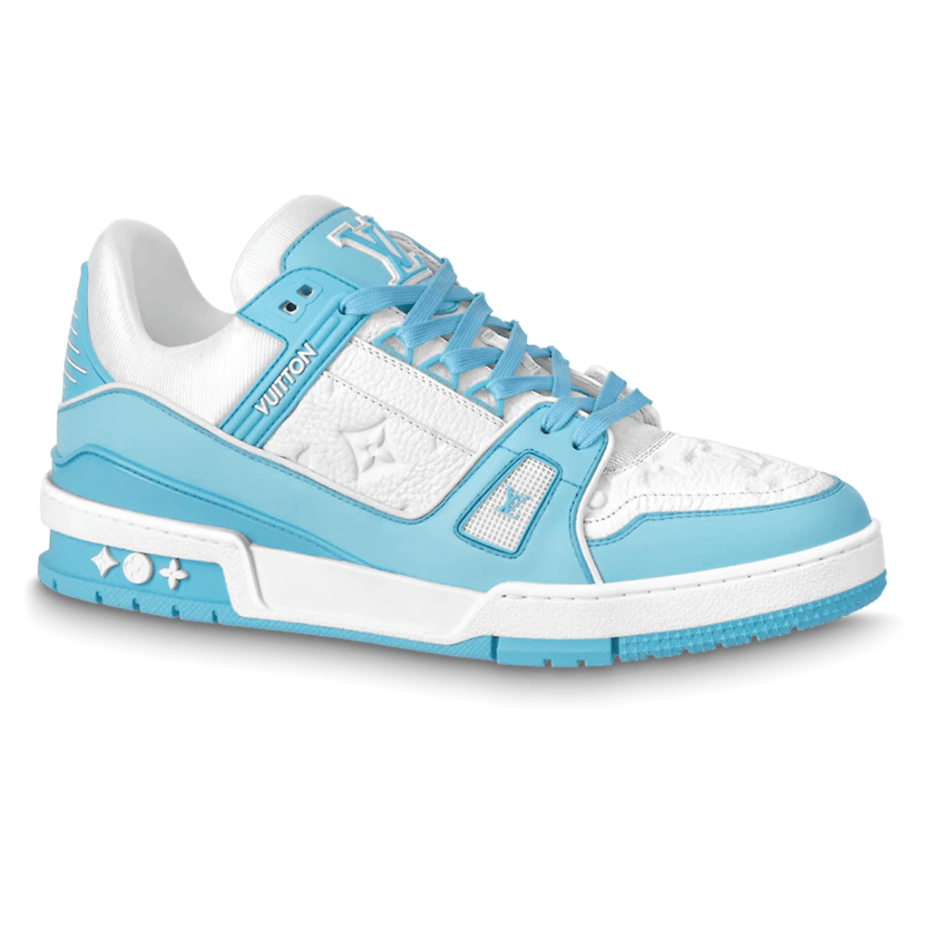 Louis Vuitton Trainer Low White Sky Blue - Kick Game