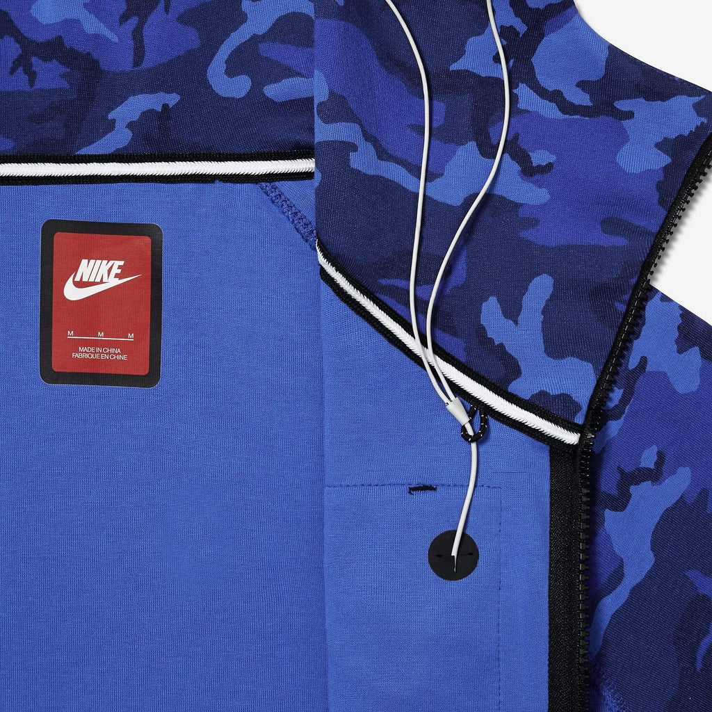 NIKE TECH FLEECE MEN'S HOODIE - BLUE CAMO - Kick Game