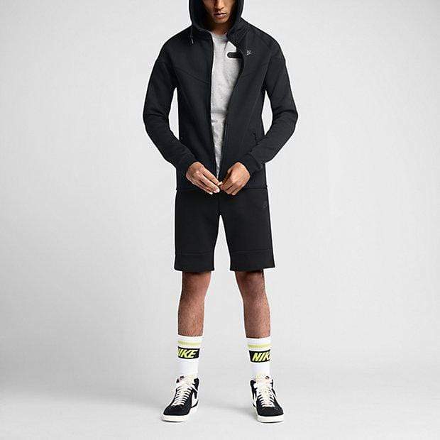 NIKE TECH FLEECE WINDRUNNER MEN'S HOODIE - Black - Kick Game