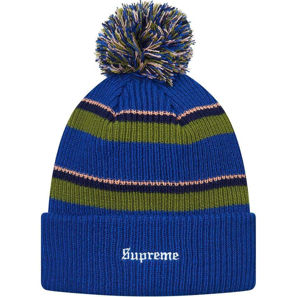 Supreme Big Stripe Beanie - Blue - Kick Game