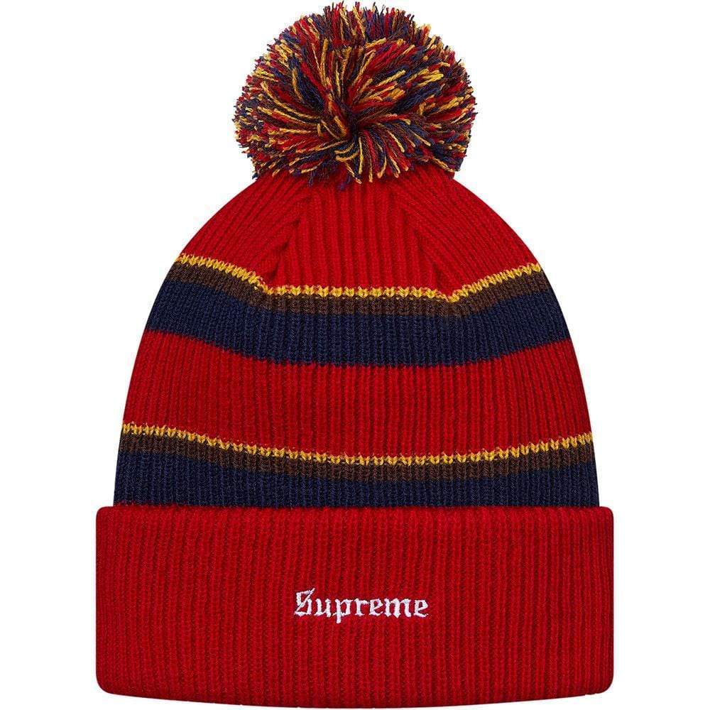 Supreme Big Stripe Beanie - Red - Kick Game