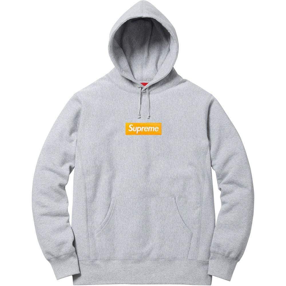 Supreme Box Logo Hooded Sweatshirt (FW17) Heather Grey - Kick Game