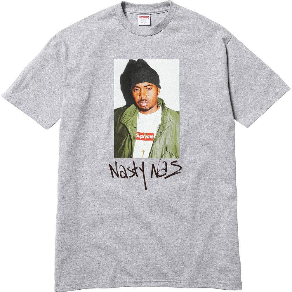 Supreme Nas Tee Heather Grey - Kick Game