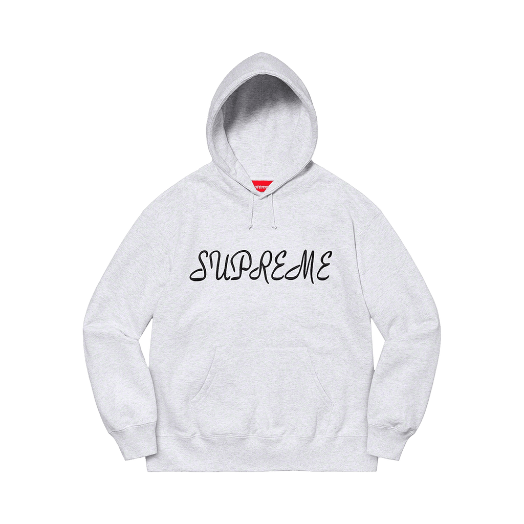 Supreme Script Hooded Sweatshirt 'Ash Grey' - Kick Game