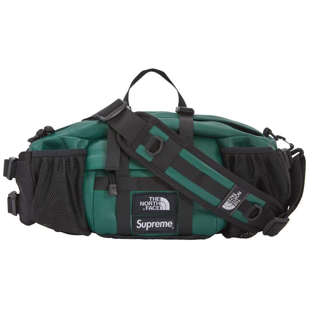 Supreme The North Face Leather Mountain Waist Bag Dark Green - Kick Game