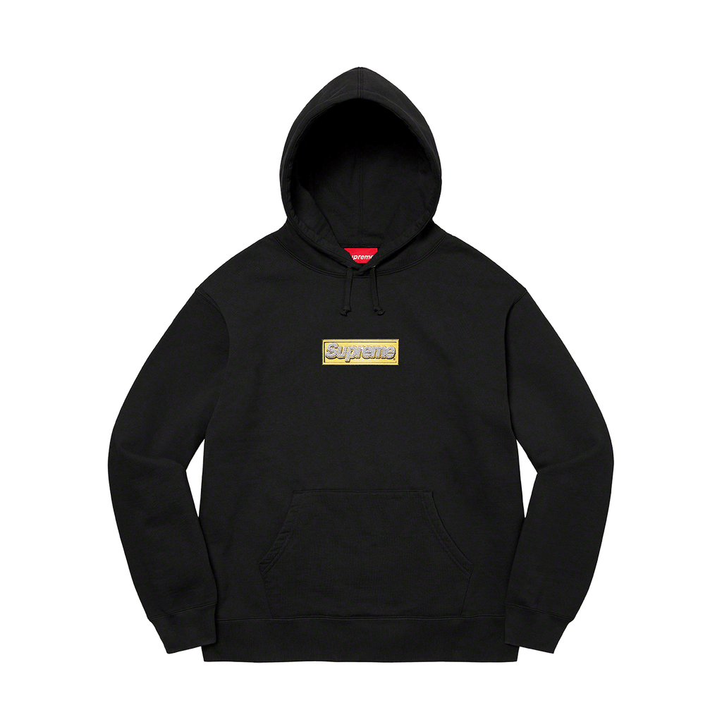 Supreme Bling Box Logo Hooded Sweatshirt 'Black' - Kick Game