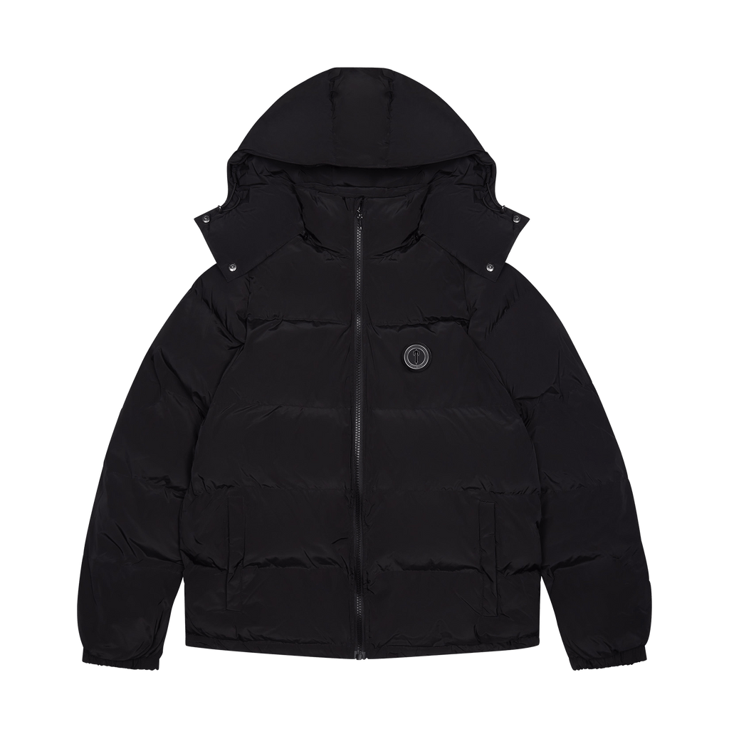 Trapstar Irongate Detachable Hooded Puffer Jacket - Blackout Edition - Kick Game
