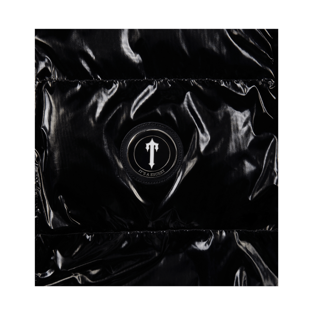 Trapstar Irongate Detachable Hooded Puffer Jacket - Shiny Black - Kick Game