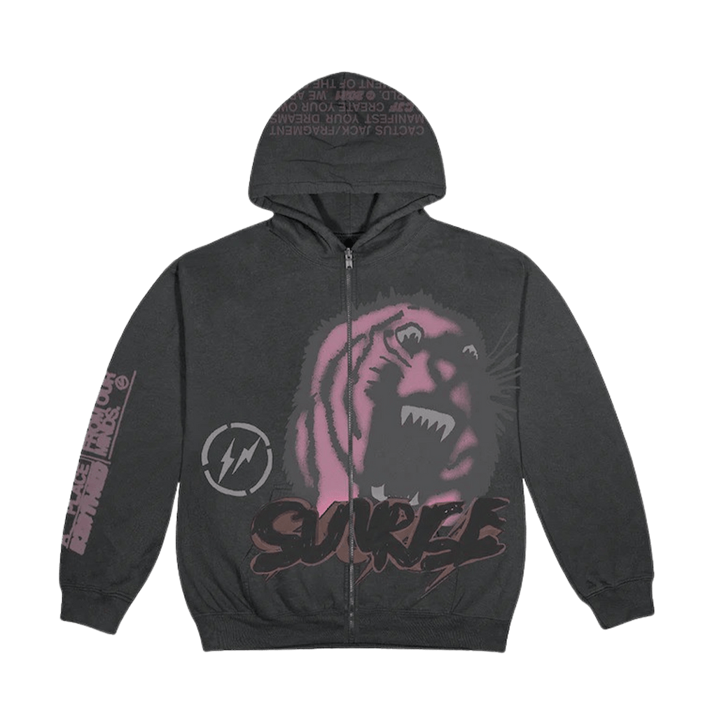 Travis Scott Cactus Jack For Fragment Sunrise Zip Up Hoodie 'Black' - Kick Game