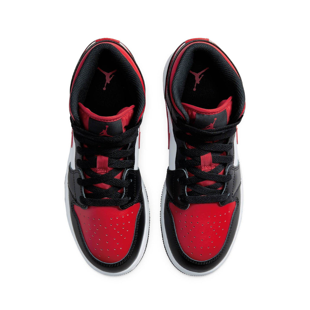 Nike Air Jordan 1 Mid GS  'Black Fire Red' - Kick Game