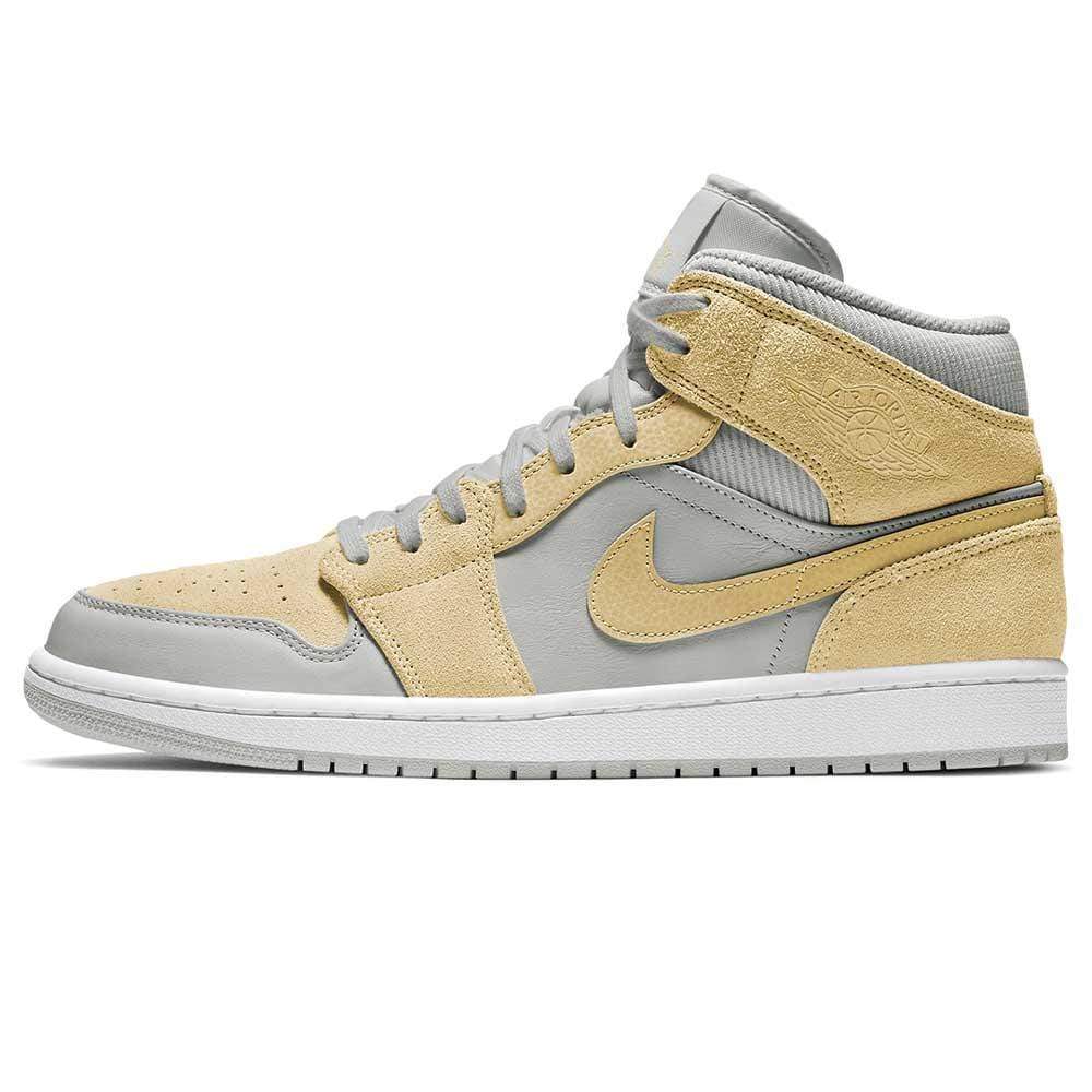 Air Jordan 1 Mid SE Grey Fog Lemon Wash - Kick Game