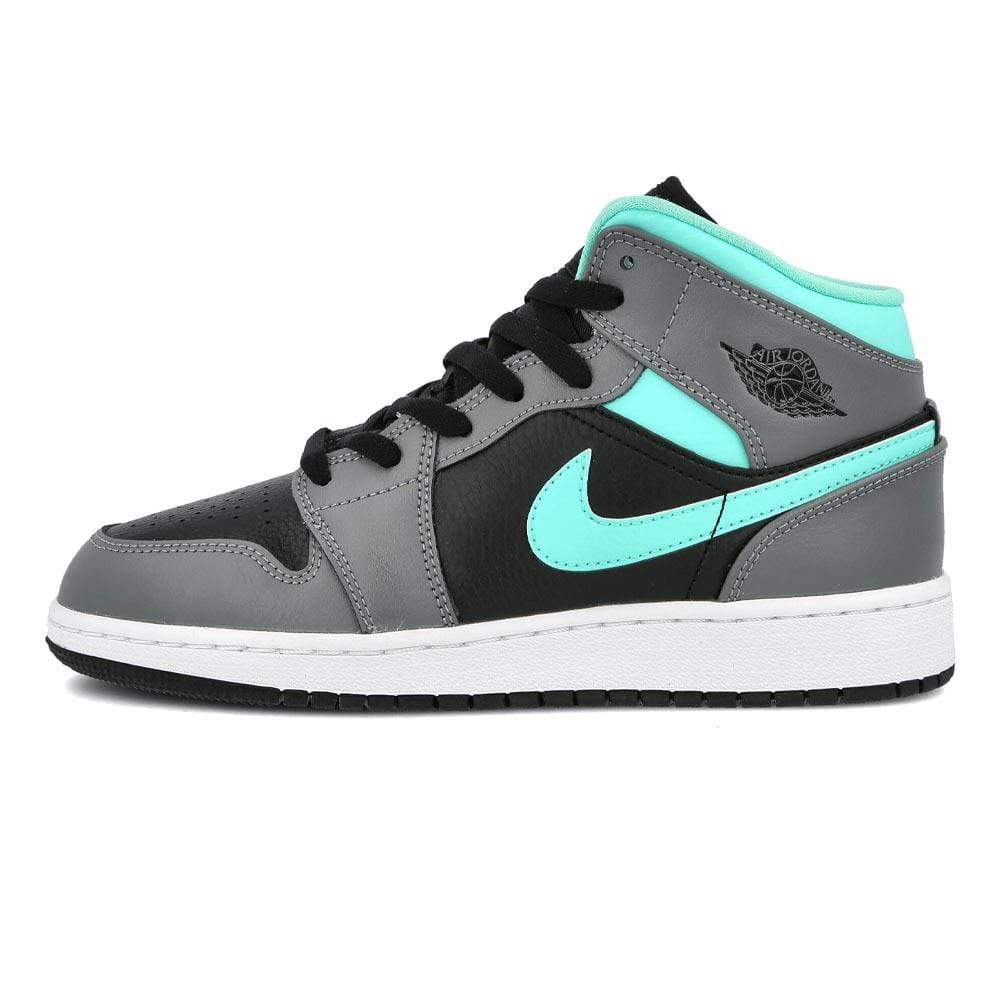 Air Jordan 1 Mid Grey Aqua (GS) - Kick Game