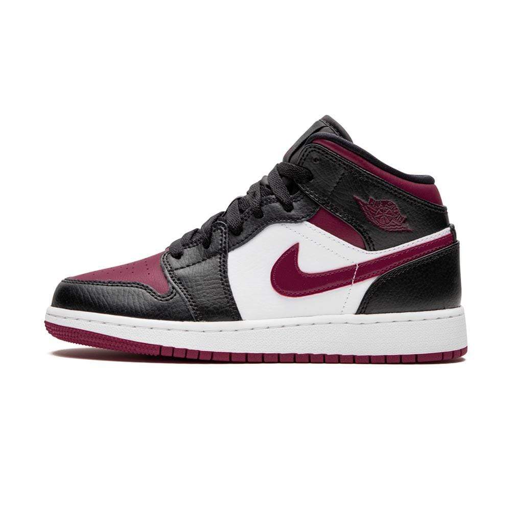 Air Jordan 1 Mid GS 'Black Noble Red' - Kick Game