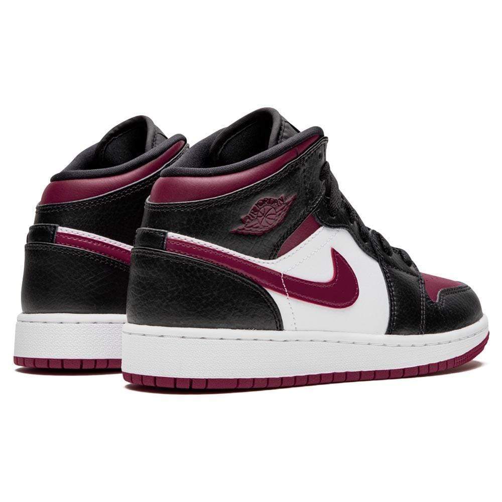 Air Jordan 1 Mid GS 'Black Noble Red' - Kick Game