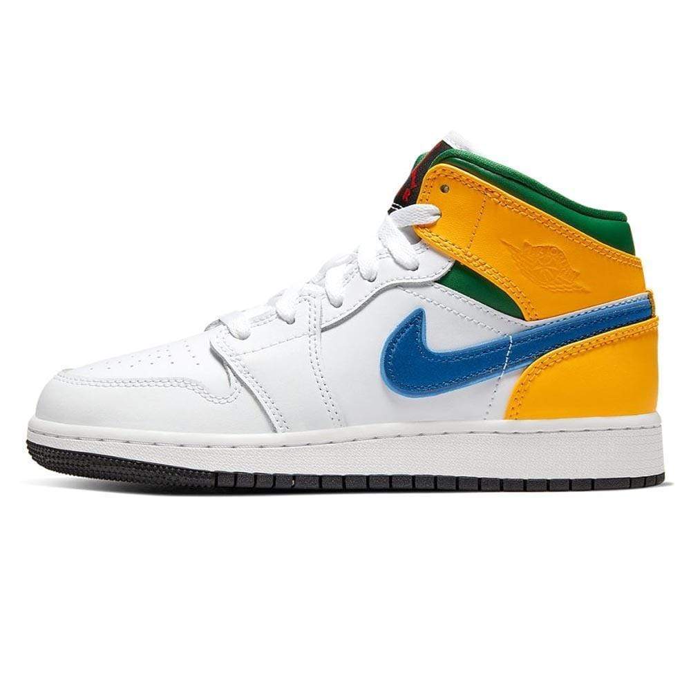 Air Jordan 1 Mid GS 'White Court Purple Teal' - Kick Game