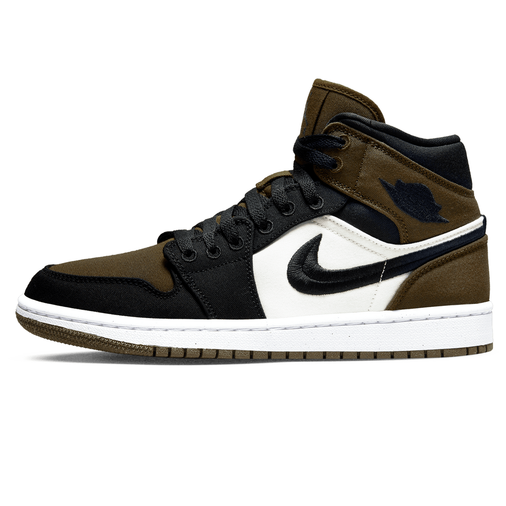 Air Jordan 1 Mid Wmns SE 'Olive Toe' - Kick Game