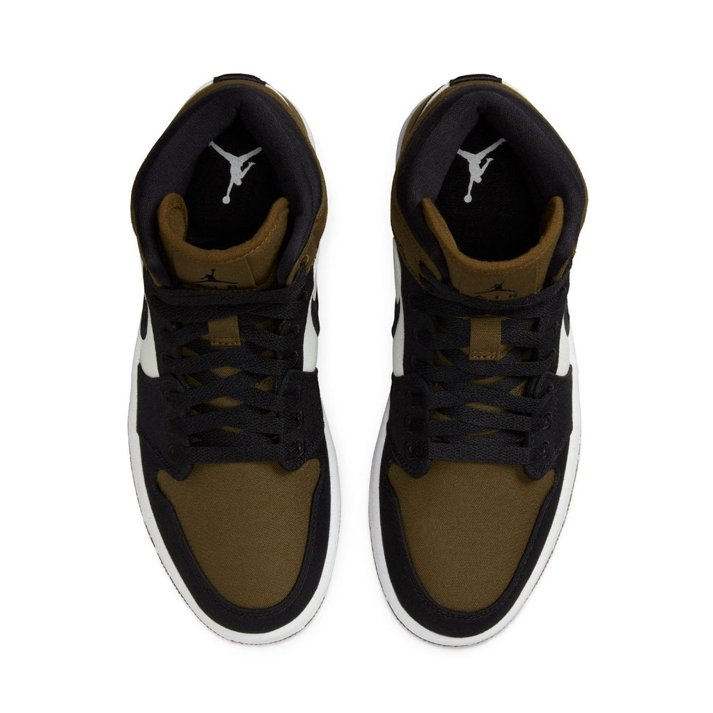 Air Jordan 1 Mid Wmns SE 'Olive Toe' - Kick Game