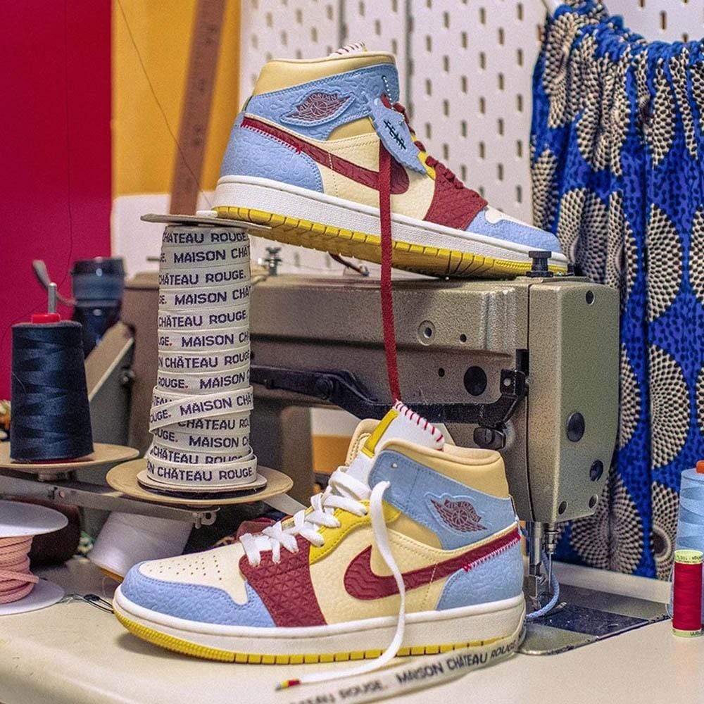 Maison Chateau Rouge x Air Jordan 1 Mid SE 'Fearless' - Kick Game
