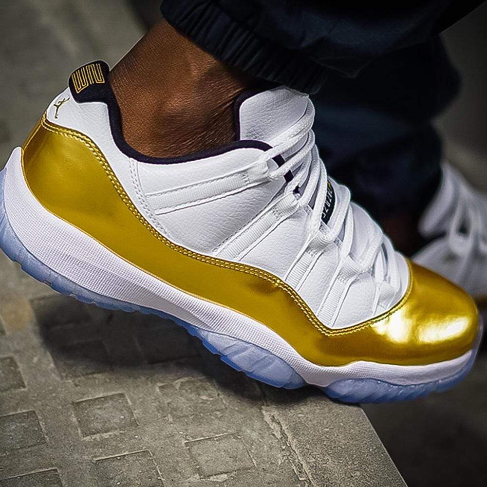 Air Jordan 11 Retro Low White- Metallic Gold - Kick Game