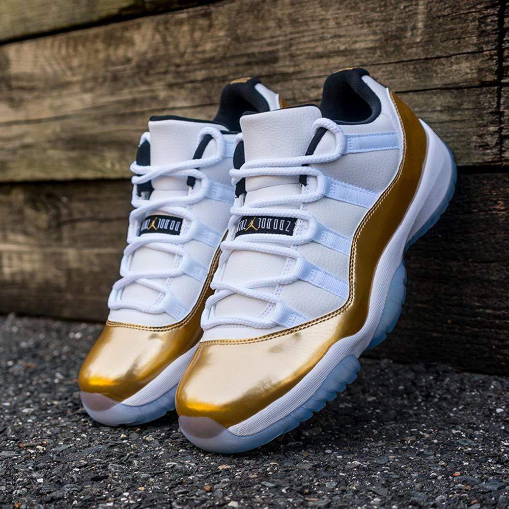 Air Jordan 11 Retro Low White- Metallic Gold - Kick Game