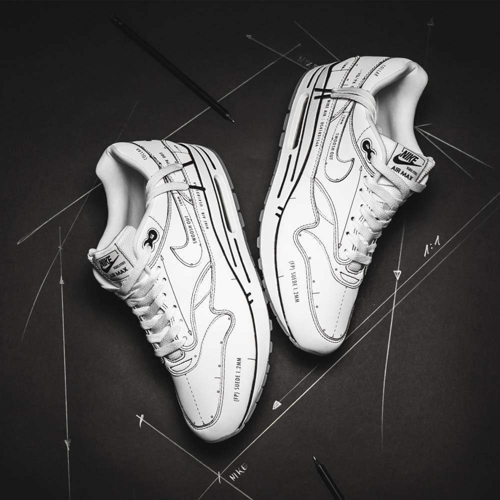 Nike Air Max 1 'Sketch Schematic - White' - Kick Game