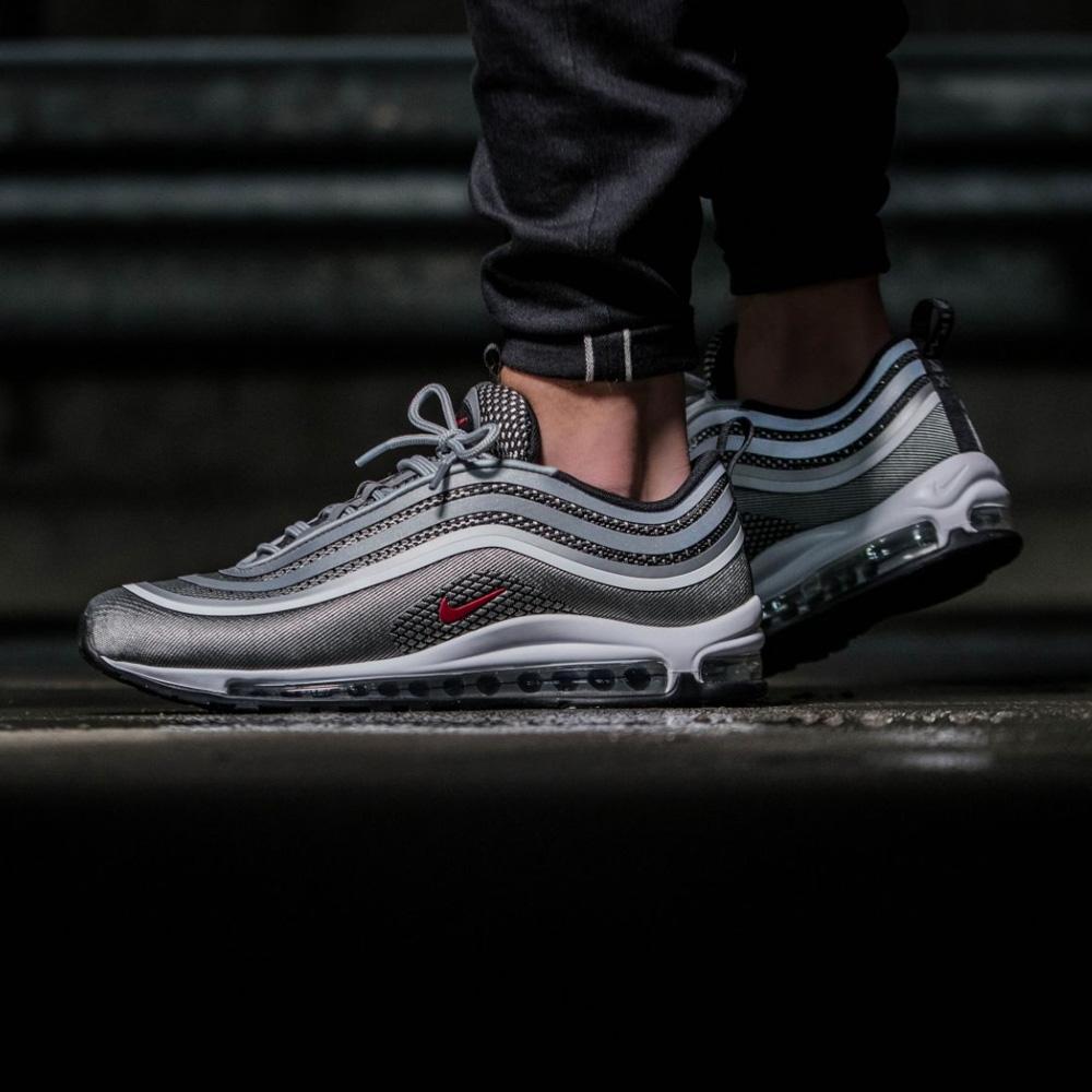 Nike Air Max 97 Ultra Metallic Silver-Varsity Red - Kick Game