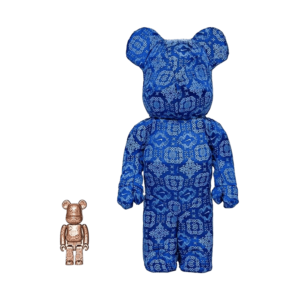 Bearbrick x Clot x Nike 100% & 400% Set 'Royale University Blue Silk' - Kick Game