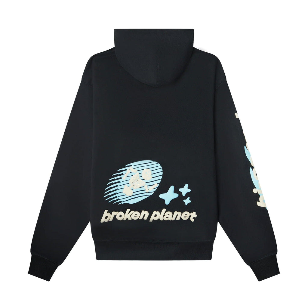 Broken Planet Market Hoodie 'Cosmic Speed' - Midnight Black - Kick Game
