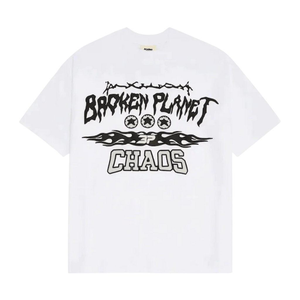 Broken Planet Market T-Shirt 'Total Chaos' - White - Kick Game