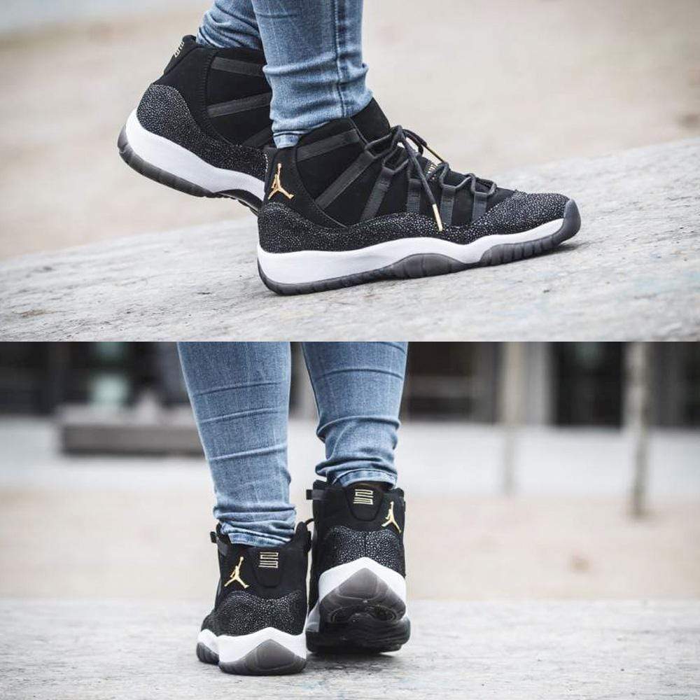 Air Jordan 11 HC Heiress GG Black-Metallic Gold - Kick Game