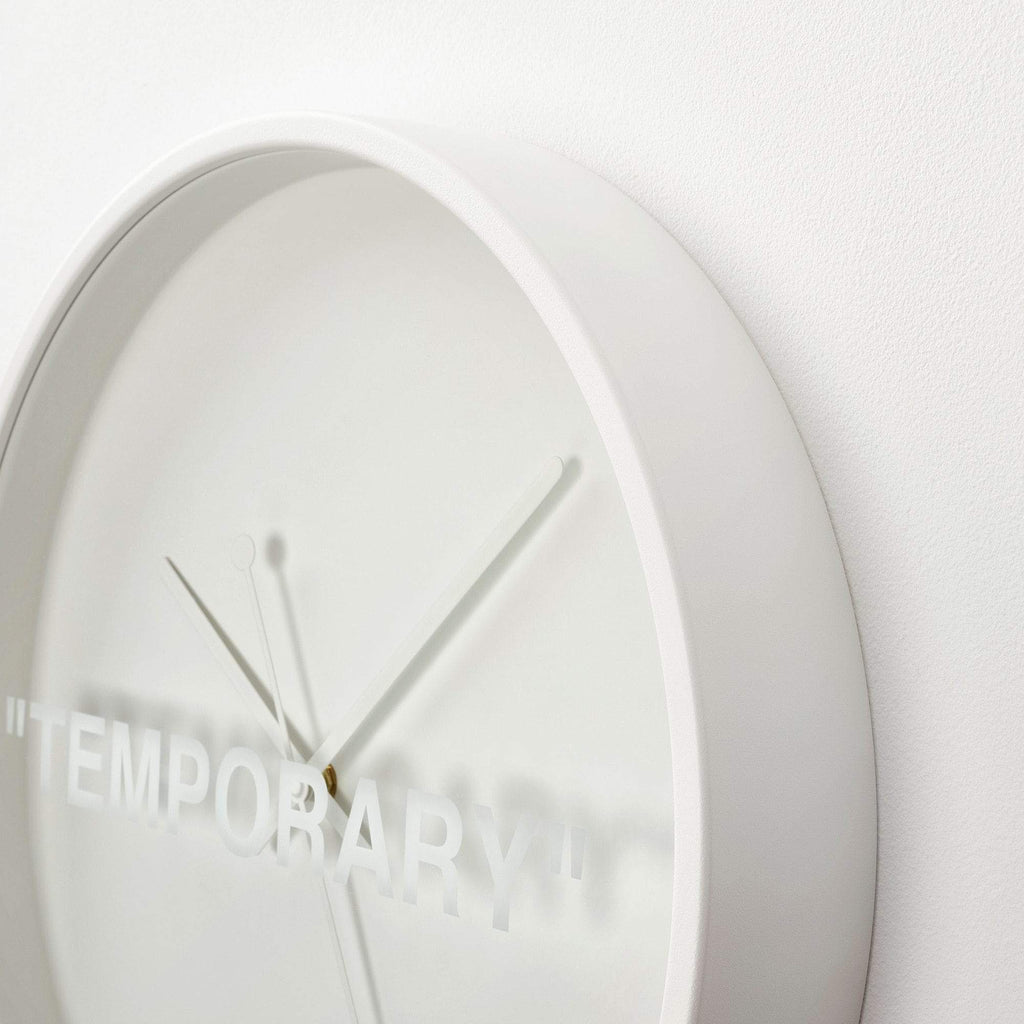 Virgil Abloh x IKEA MARKERAD "TEMPORARY" Wall Clock White - Kick Game