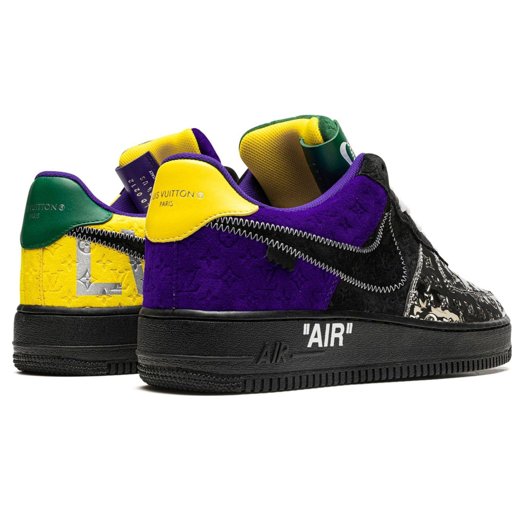 Louis Vuitton Nike Air Force 1 Low By Virgil Abloh Black Metallic Silver - Kick Game