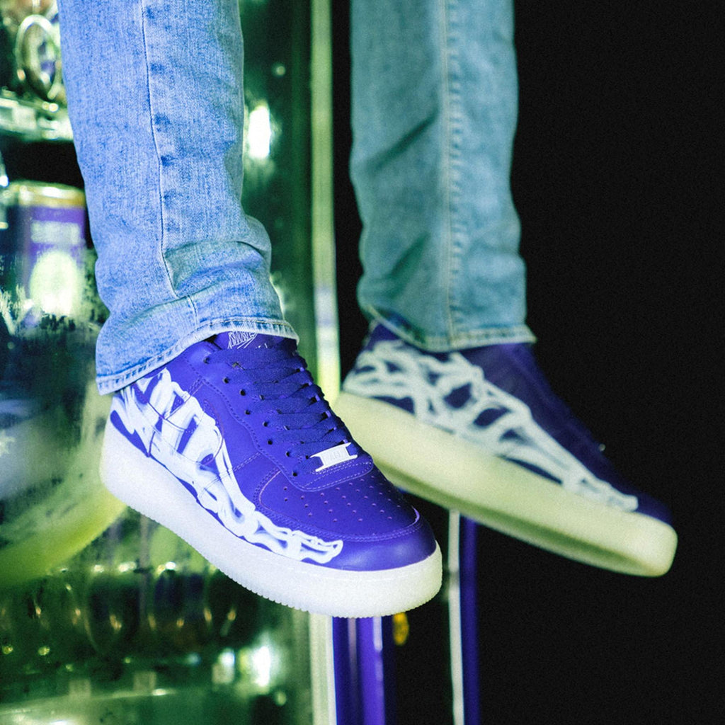 Nike Air Force 1 Low 'Purple Skeleton' - Kick Game